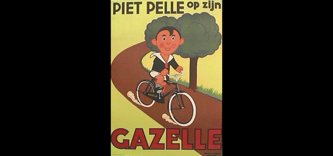 Piet Pelle, van de bekende Gazelle reclamecampagnes en stripboekjes.