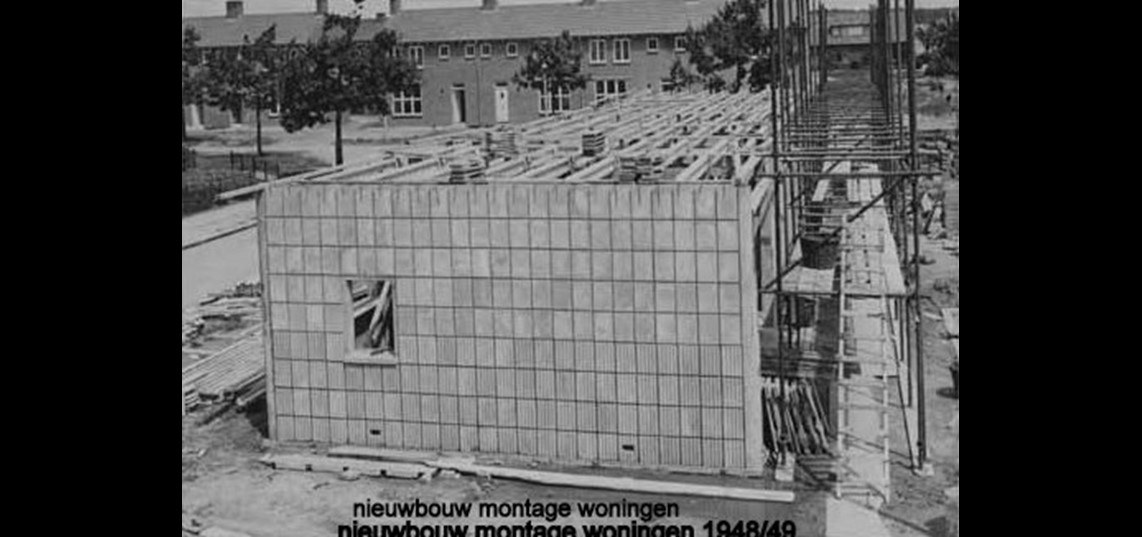 Na de oorlog (in 1948-1949) werden totaal 167 montagewoningen gebouwd in Rheden. Collectie Theo Hillebrand