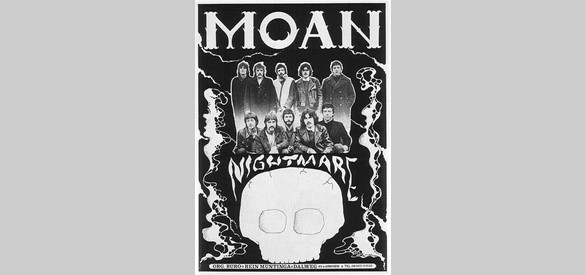 Een poster van de band Moan