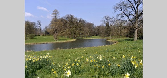 Park waar in de achtiende eeuw de tuin van Hof te Dieren was. Foto: Marianne Poorthuis
