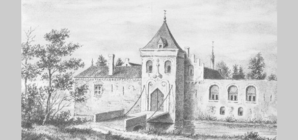 De Rees in Leuvenheim, ca. 1740 (Bron: Oudheidkundige Vereniging 'De Marke')