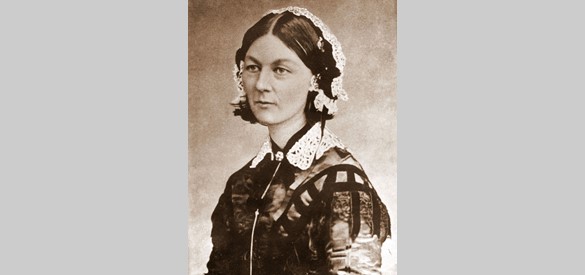 De Britse verpleegkundige Florence Nightingale (Bewerking foto: H. Lenthall)