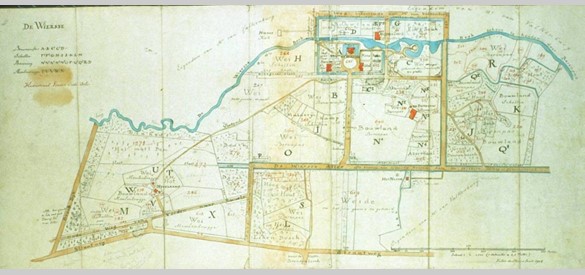 Kaart van de Wiersse van Victor de Stuers uit 1904