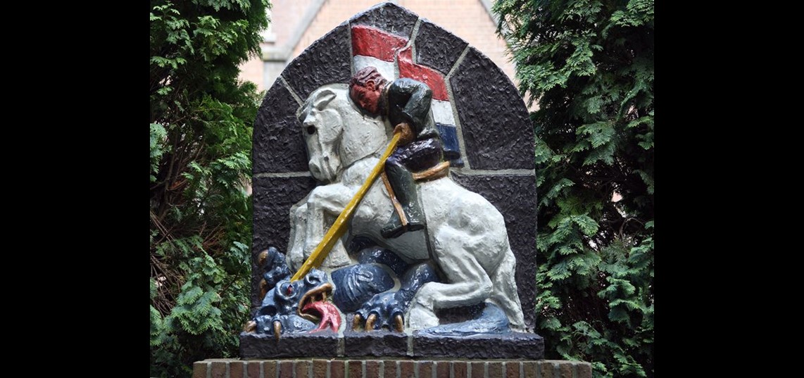 Detail Sint Joris en de draak, Druten. Fotografie Hans Barten